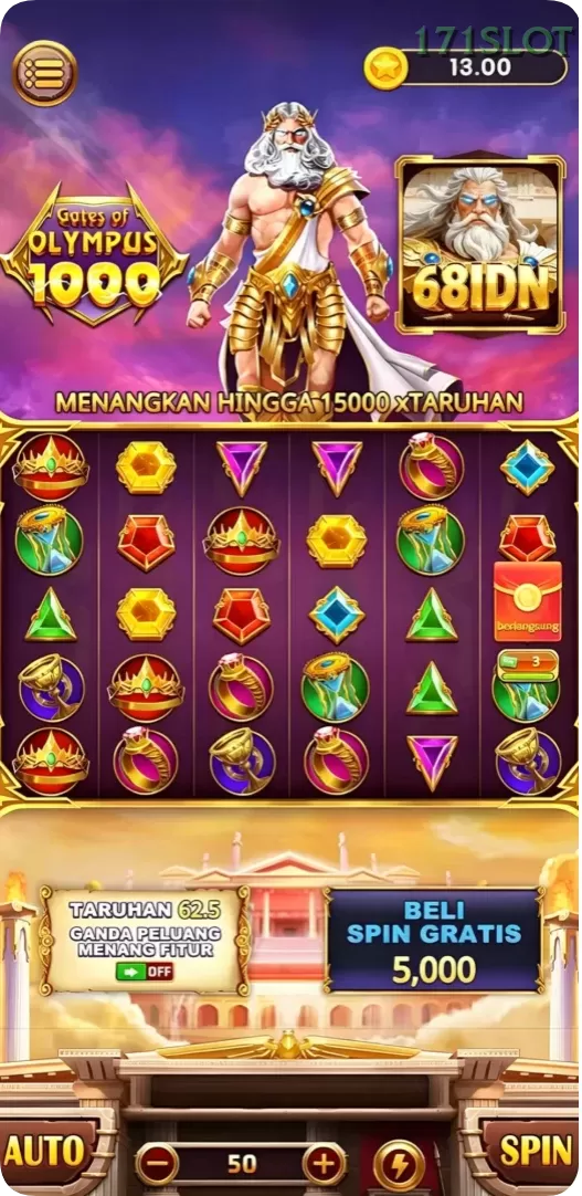 Cuplikan layar GN777 — menu navigasi